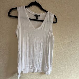 Banana Republic White V-Neck Tank Top